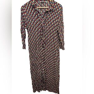 Zara Multicolor Geometric Print Dress